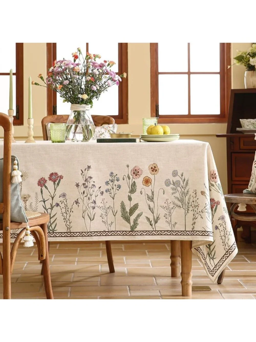 Linen Small Square Tablecloth 55